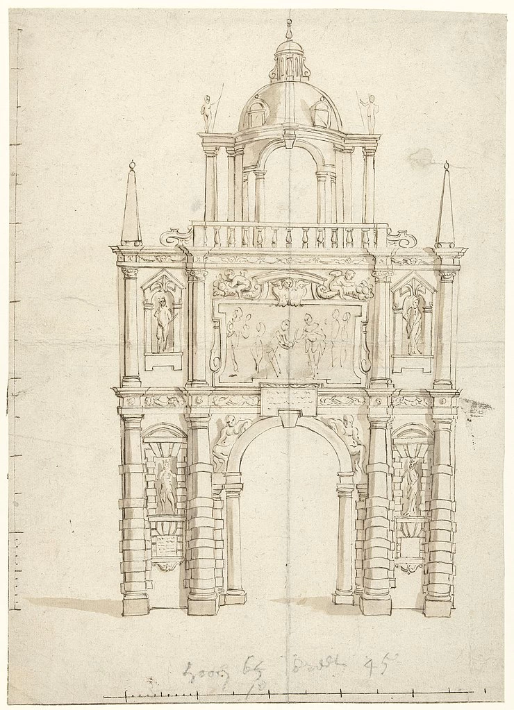 Progetto per un arco d'onore per l'arciduca Leopold Willem 3